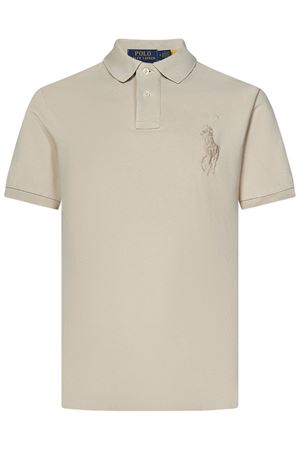 Polo in cotone grigio chiaro RALPH LAUREN | 710938137011GRAY